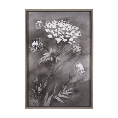 15126 -  Wildflowers II Charcoal by Mercana Studio a Hand Embellished Textured Framed Art Print