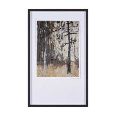 15130 - Forest View II by Mercana Studio a Hand Embellished Textured Framed Art Print Matted under Glass