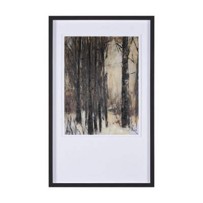 15131 - Forest View III by Mercana Studio a Hand Embellished Textured Framed Art Print Matted under Glass