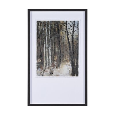 15132 - Forest View IV by Mercana Studio a Hand Embellished Textured Framed Art Print Matted under Glass