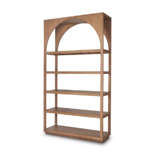 Bela Arched Shelving Unit Medium Brown Wood