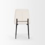70261 - Eve Dining Chair w/ Cream Boucle Fabric & Matte Black Metal