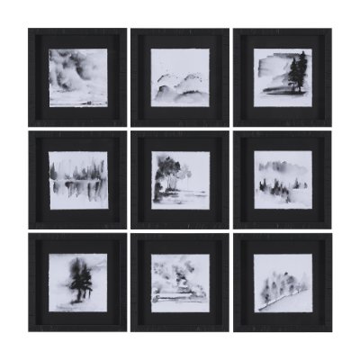 15144 - Ink Drawing I by Mercana Studio a Framed Art Print Matted under Glass