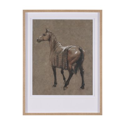 15150 - Buckskin Blanket by Mercana Studio a Hand Embellished Textured Framed Art Print