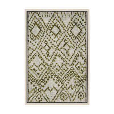 15187 - Story Teller II Olive by Mercana Studio a Hand Embelished Textured Framed Art Print