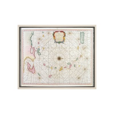 15175 - The Caribbean Islands, 1715-1750 by Mercana Studio a Hand Embellished Textured Framed Art Print