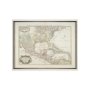 15176 - Carte Du Mexique Et De La Floride by Mercana Studio a Hand Embellished Textured Framed Art Print