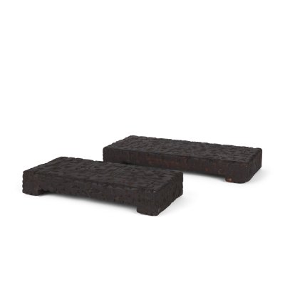 70500 - Shira Reclaimed Dark Brown Wooden Riser (Set of 2)