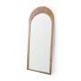 70623 - Celeste Light Brown Wood Arched Floor Mirror