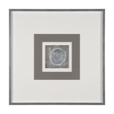 15090 - White Moon by Studio M a handmade Original Framed Artwork under Glass