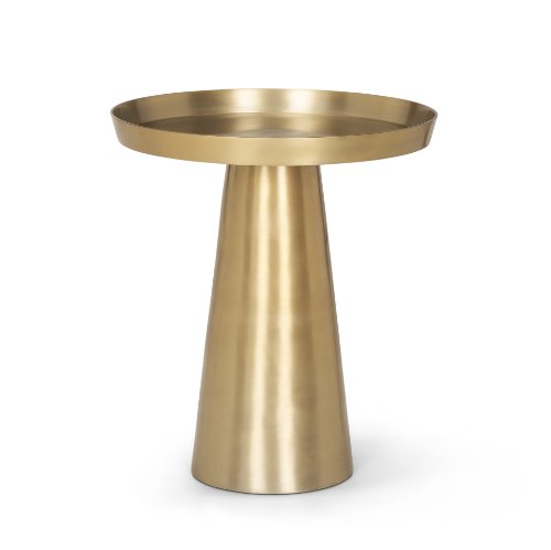 70616 - Roland Satin Brass Cast Aluminum Metal Accent Table