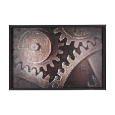 15313 - Industrial Collect - Cog by Michael Banks a Hand Embellished Textured Framed Photo Art Print