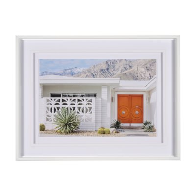 15318 - Palm Springs Villa Puerta Naranja Irene Suchocki Hand Embellished Framed Photo Art Print Matted unde