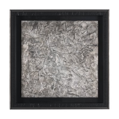 15334 - Pewter Leaves II by Morgan McLaren a Framed Art Print Matted under Glass