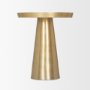 70616 - Roland Satin Brass Cast Aluminum Metal Accent Table