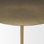 70734-AB - Rini Gold Metal and White Marble Accent Table