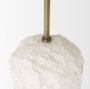 70734-AB - Rini Gold Metal and White Marble Accent Table