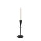 70717 - Qwin Matte Black Cast Aluminum Medium Candle Holder