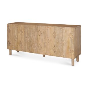 Heera Light Brown Diamond w/ Shelf Motif Sideboard
