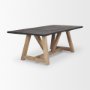 70557-AB - Rialto Rectangular Two-Tone Black and Brown Solid Wood Dining Table