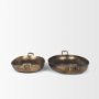 70668 - Pama Hammered Gold Metal Decorative Trays (Set of 2)