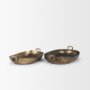 70668 - Pama Hammered Gold Metal Decorative Trays (Set of 2)