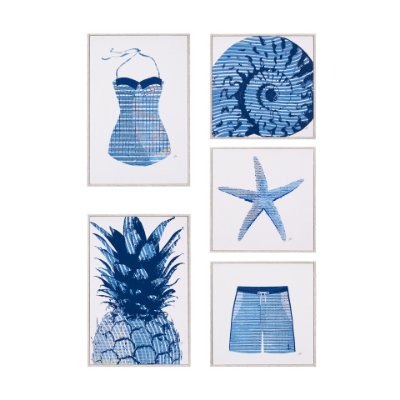 15405 - Summer Collection I by Mercana Studio a Hand Embelished Textured Framed Art Print