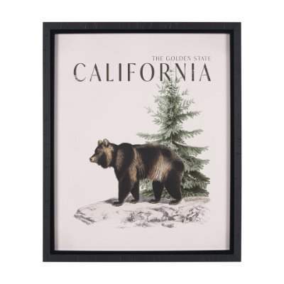 15363 - Travel Guide - California by Vintage Collection a Hand Embellished Textured Framed Art Print