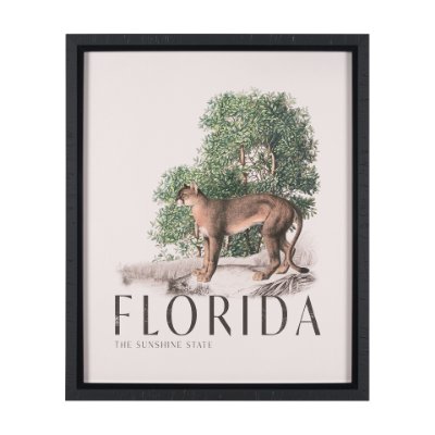 15365 - Travel Guide - Florida by Vintage Collection a Hand Embellished Textured Framed Art Print