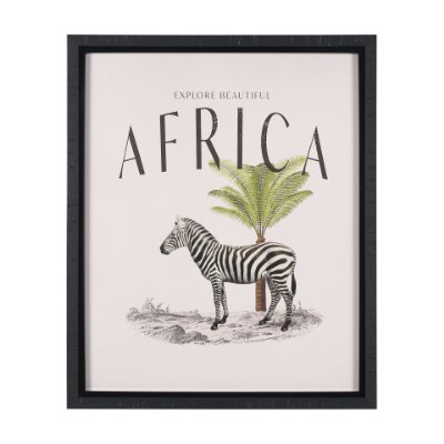 15367 - Travel Guide - Africa by Vintage Collection a Hand Embellished Textured Framed Art Print