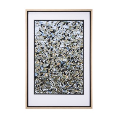 15399 - Snowgoose Migration 1 by Gary Blatter Hand Embellished Textured Framed Art Print Matted under Glass