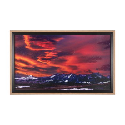 15402 - Livingston Peak by Gary Blatter a Hand Embelished Textured Framed Photo Art Print Matted under Glass