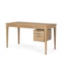 70891 - Tino Light Brown Oak Wood w/ 4 Drawers Desk