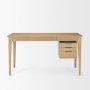 70891 - Tino Light Brown Oak Wood w/ 4 Drawers Desk