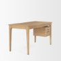 70891 - Tino Light Brown Oak Wood w/ 4 Drawers Desk