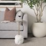 70734-AB - Rini Gold Metal and White Marble Accent Table
