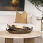 70668 - Pama Hammered Gold Metal Decorative Trays (Set of 2)