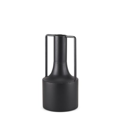 70948 - Tovi Small Matte Black Narrow Metal Vase