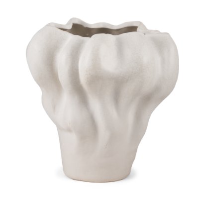70973 - Vanna Sculptural Cream Glazed Ceramic Vase