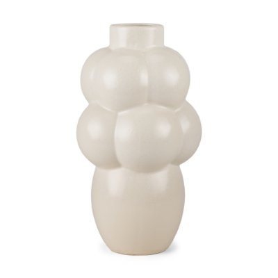 70974 - Ulvi Cream Glazed Bubble Ceramic Vase