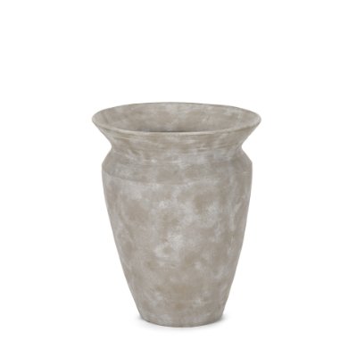 70995 - Utari Short Gray Brown w/ White Detailing Ceramic Floor Vase