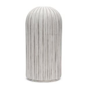 Ummi Tall Off White w/ Gray Antiquing Ceramic Vase