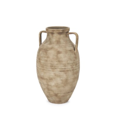 70999 - Tulsi Small Matte Earth Brown Ceramic Floor Vase