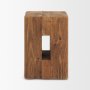 71020 - Waylen Natural Wood Block Accent Stool