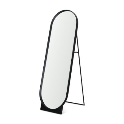 70908 - Tillie Oblong Matte Black Metal Standing Floor Mirror
