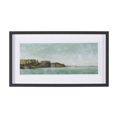 15458 - Coastal Destination by Mercana Studio a Hand Embellished Framed Art Print Matted under Glass