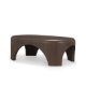 70831 - Shima Oval Dark Brown Wood w/ Arched Legs Coffee Table