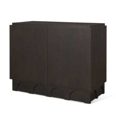71040 - Wagner Dark Brown Wood w/ Arched Design Accent Cabinet