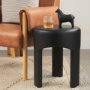 70727 - Riya Solid Black Wooden Stool