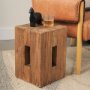 71020 - Waylen Natural Wood Block Accent Stool